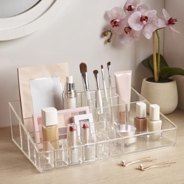 STORi Audrey Clear Vanity Makeup Organizer for Cosmetics