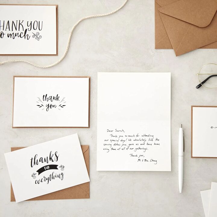 Thank You Notes with Envelopes - 48 Pack Set