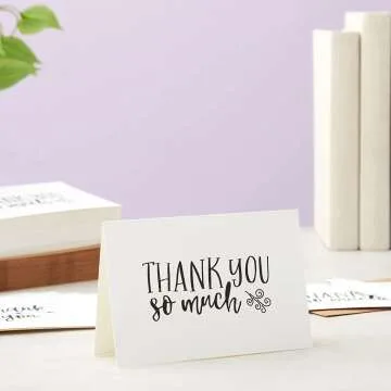 Thank You Notes with Envelopes - 48 Pack Set