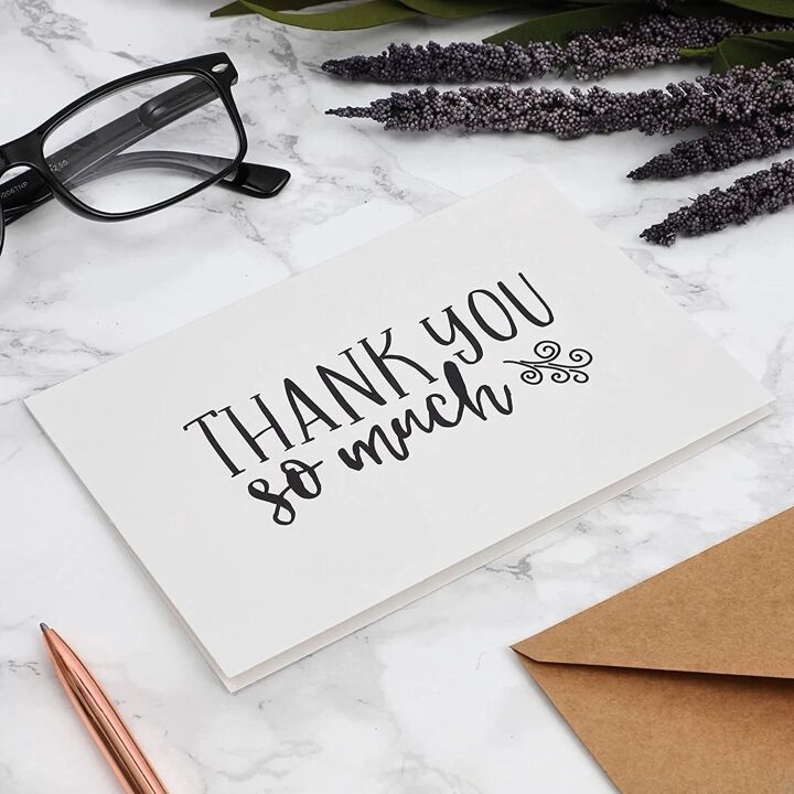 Thank You Notes with Envelopes - 48 Pack Set