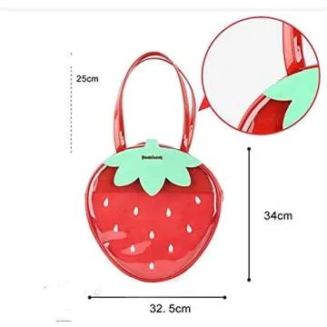 WILDFINDING Ita Bag Strawberry Fruit Shoulder Bag Satchel Backpack Casual Daypack-Kawaii DIY Cosplay Strawberry Daypack (Red)