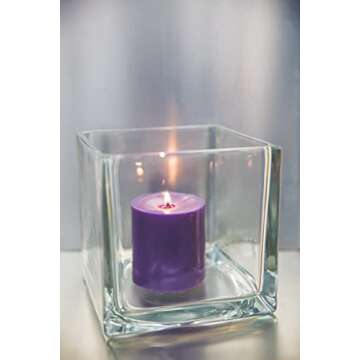 Richland Square Glass Cube Vase Set of 12 Premium Quality