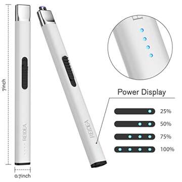 REIDEA Lighter R1 Flat Electronic Candle Lighter, Windproof Flameless USB Rechargeable Arc Lighter w...