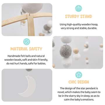 Boho Baby Mobile - Handmade Neutral Nursery Decor for Crib