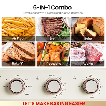 Hauswirt 26.5Qt Toaster Oven Air Fryer 10-in-1 Combo