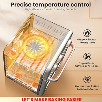 Hauswirt 26.5Qt Toaster Oven Air Fryer 10-in-1 Combo