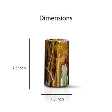 STONES N CRAFTS Set of 3 Marble Pillar Candle Holder, Onyx Unique Candles Christmas Decorative Candles Holders for Pillar Candles for Home Decor, Zen Decor, Fireplace Decor and Spa Décor