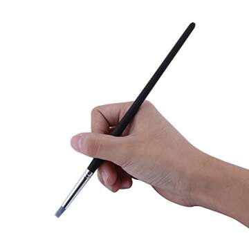 5pcs Clay Color Shaping Modeling Flexible Silicone Wax Clay Sculpting Carving Pottery Making Tool Pen with Black Wood Handles