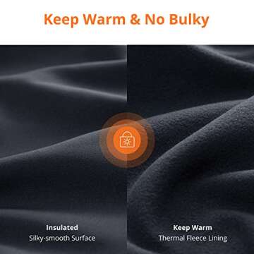 AKASO Womens Fleece Lined Leggings High Waisted Thermal Warm Yoga Pants Black, Medium