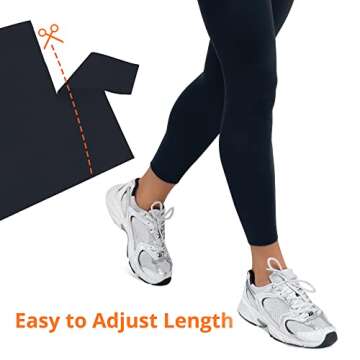 AKASO Womens Fleece Lined Leggings High Waisted Thermal Warm Yoga Pants Black, Medium