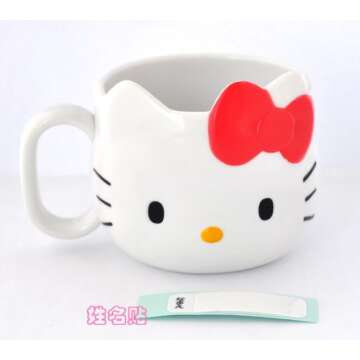 SANRIO KD1 Resin Mug, 1 Count (Pack of 1), hello kitty