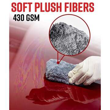 Adam's Polishes Plush Microfiber Applicator Pad (2 Pack) – Microfiber Sponge Car Detailing Applicators | Use with Ceramic Coating for Cars, Car Wax, Paint Sealants, Compound, Polish, Glazes & More