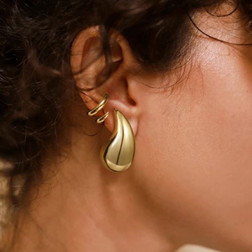 KissYan Gold Hoop Earrings - Stylish & Versatile Jewelry