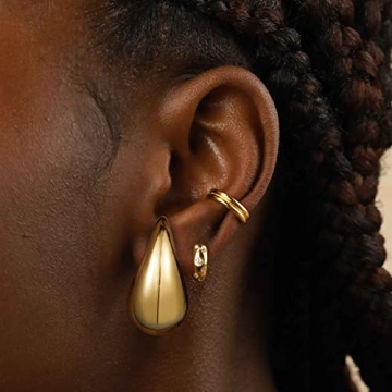 KissYan Gold Hoop Earrings - Stylish & Versatile Jewelry