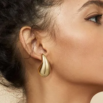 KissYan Gold Hoop Earrings - Stylish & Versatile Jewelry