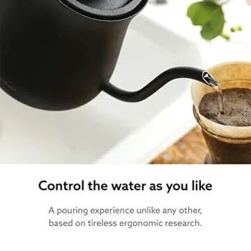 BALMUDA The Kettle | Electric Gooseneck Kettle | Lightweight | Stainless Steel | 0.6L (20fl oz) Capacity | Neon Light Indicator | Perfect for Tea and Coffee | US Version | Black