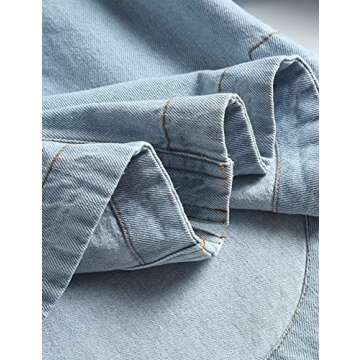 LifeShe Oversize Denim Shacket Jacket for Women
