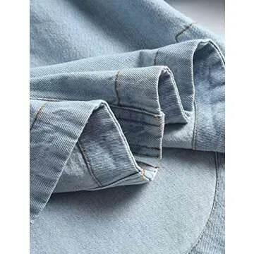 LifeShe Oversize Denim Shacket Jacket for Women
