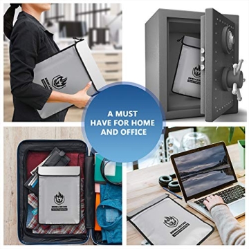 Fireproof Document Bag for Safe Storage of Valuables