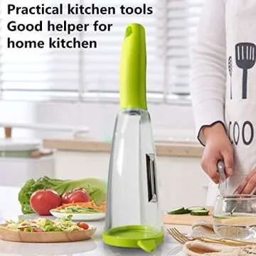 Multifunction Peelr With Storage Box Peelr Peeler Carrot Peeler Stainless Veggie Peele Kitchen Gadgets Best Sellers 2022 Potatoes Cucumber Vegetables Carrot Peeler（Green）