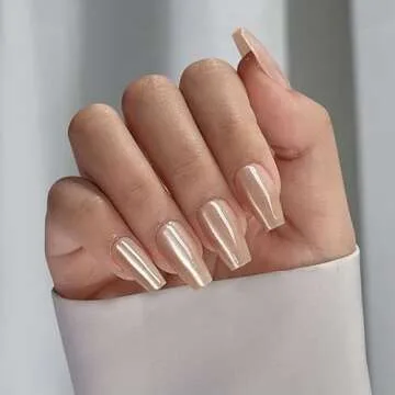 BTArtboxnails Cat Eye XCOATTIPS - Soft Gel Coffin Nail Tips, Glitter Press On Nails Short, Soak Off Acrylic Fake Nails Glue On Nails In 16 Sizes - 160 Nail Extension Set, Aurora