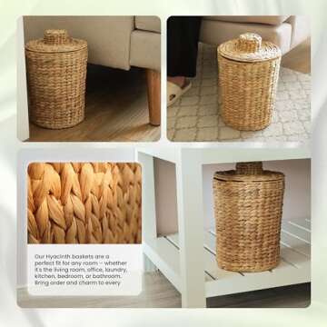 Tidita Wicker Waste Basket – Eco-Friendly & Stylish Storage