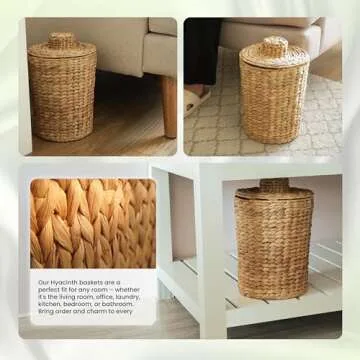 Tidita Wicker Waste Basket – Eco-Friendly & Stylish Storage