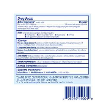 Boiron Rhus Tox 30C Homeopathic Medicine for Relief from Joint Pain, Muscle Aches, Swollen or Stiff Joints, and Weather Related Aches - 3 Count (Pack of 1) (Total 240 Pellets)