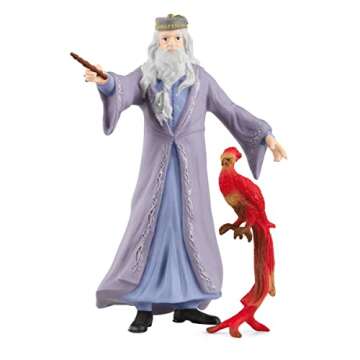 Schleich Wizarding World of Harry Potter 2-Piece Set with Albus Dumbledore & Fawkes Figurines for Kids Ages 6+