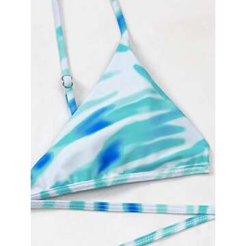 Trendy SOLY HUX Women's Triangle Bikini with Beach Skirt