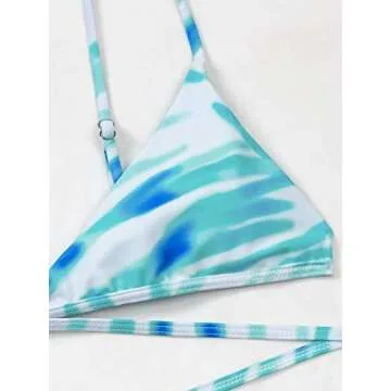 Trendy SOLY HUX Women's Triangle Bikini with Beach Skirt