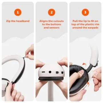 WC ShellZ XM5 - Protective Headphone Exterior Shell & Headband Covers for Sony WH1000XM5 Made by Wicked Cushions | Made with Premium Silicone | Silver