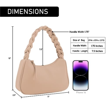Emperia Braided Shoulder Bag for Women - Stylish & Lightweight