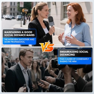 Handheld Adaptor for Interview Mic – Compatible with DJI & Rode