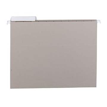 Smead Gray Hanging File Folders with Adjustable Tabs, 25 per Box