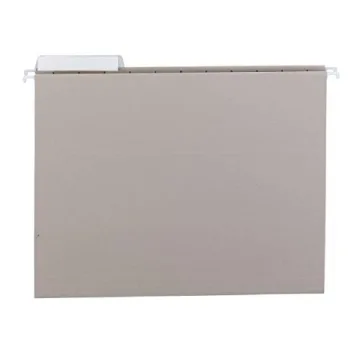 Smead Gray Hanging File Folders with Adjustable Tabs, 25 per Box