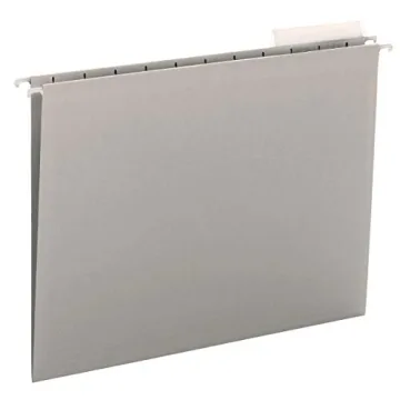 Smead Gray Hanging File Folders with Adjustable Tabs, 25 per Box