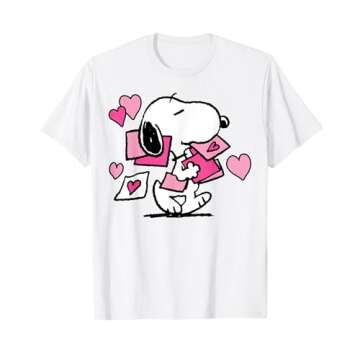 Peanuts Snoopy Valentine's Day Letters T-Shirt