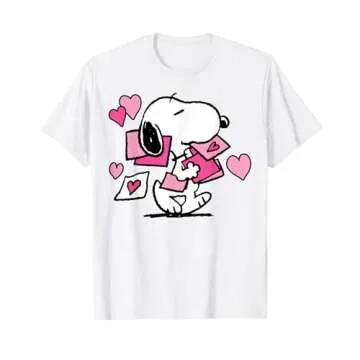 Peanuts Snoopy Valentine's Day Letters T-Shirt