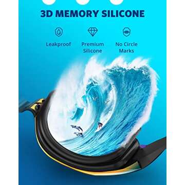 Aegend Swim Goggles, 2 Pack Swimming Goggles No Leaking UV Protection, Adjustable, Anti Fog Adult Men Women Youth, Aqua & Light Orange