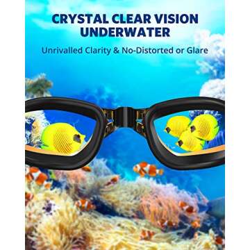 Aegend Swim Goggles, 2 Pack Swimming Goggles No Leaking UV Protection, Adjustable, Anti Fog Adult Men Women Youth, Aqua & Light Orange