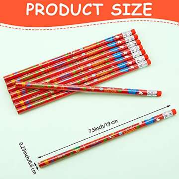 Epakh Wood Pencils, 100th Day of School Pencils, Colorful 100 Days of School Pencils, Bright School Party Supplies for Kids Students Classroom Learning Activities (36 Pieces)