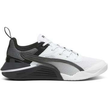 Puma Womens Fuse 3.0 Training Sneakers in Black & White