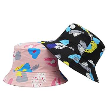 3 PCS Women Floppy Bucket Hat Set for Summer Outdoors