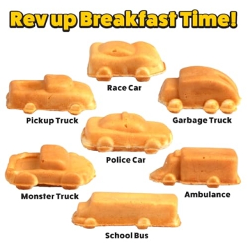 Car Mini Waffle Maker Fun Vehicle Shaped Pancakes