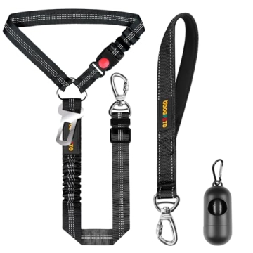 Dog Harness Seat Belt for Car - Reflective, Durable, Ergonomic Design