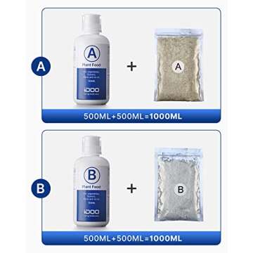iDOO Plant Food 70 oz (2 Liter), All-Purpose Water Soluble A & B Nutrients, Liquid Concentrated Hydr...