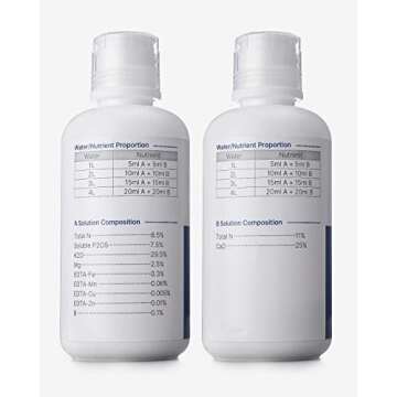 iDOO Plant Food 70 oz (2 Liter), All-Purpose Water Soluble A & B Nutrients, Liquid Concentrated Hydro Garden Fertilizer for Hydroponics System, Indoor Potted House Plants, Flowers, Vegetable