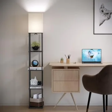 Stylish 5 Tier Floor Lamp with Shelves for Home