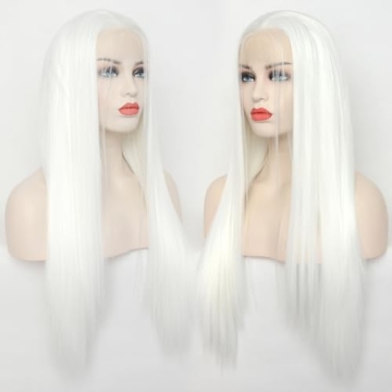 Luwigs Platinum White Synthetic Lace Front Wig for All Occasions
